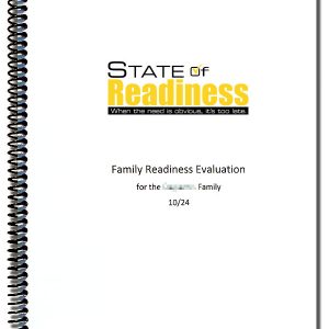 Family Readiness Evaluation printed and bound report