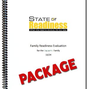 Family Readiness Evaluation printed and bound report